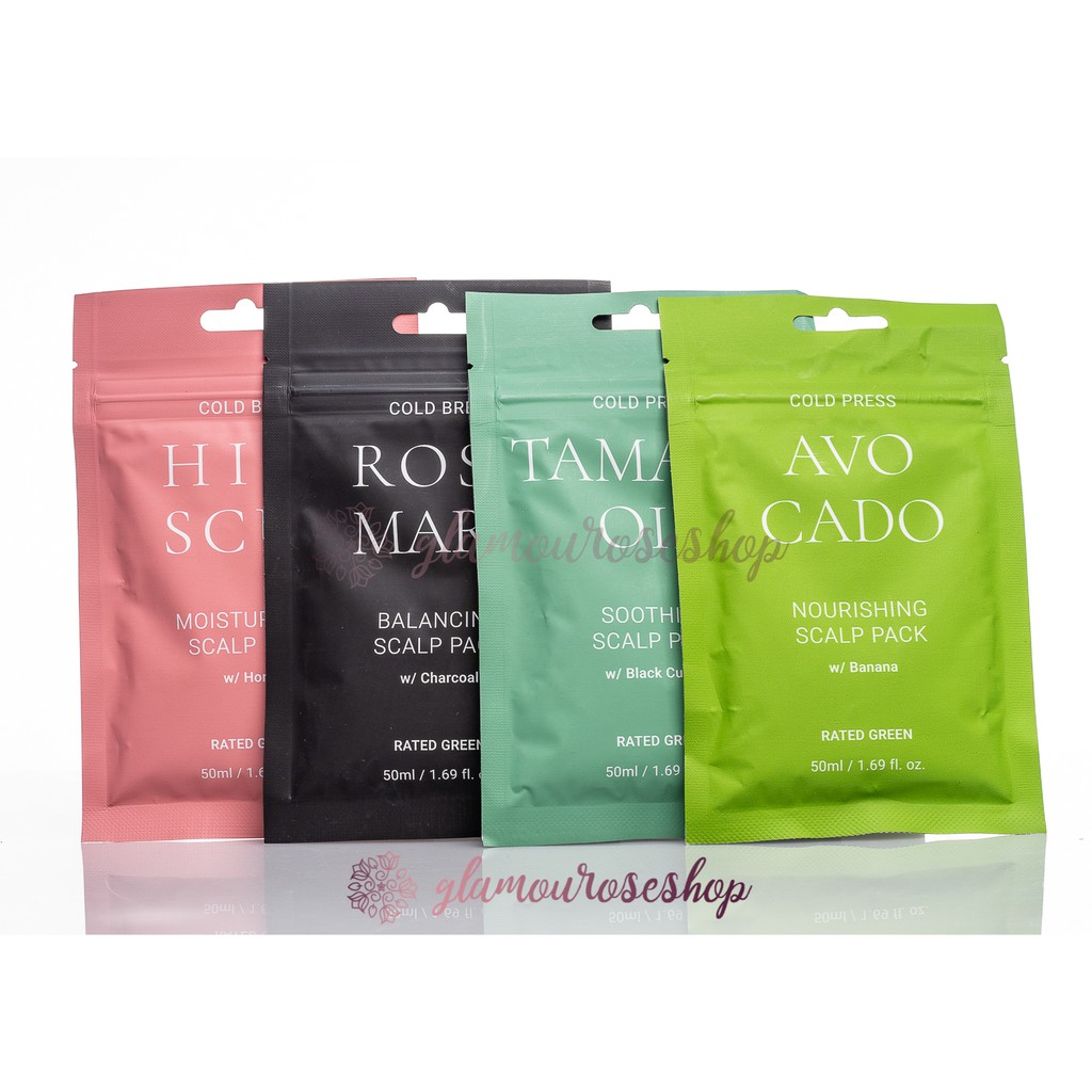 ❤️Glamour❤️ Rated Green - Scalp Pack Masker Kulit Kepala 4 Variant