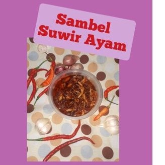 

Sambel Renetoh Meronah suwir ayam. Dibuat dari bumbu segar, tanpa pengawet dan msg. 150gr