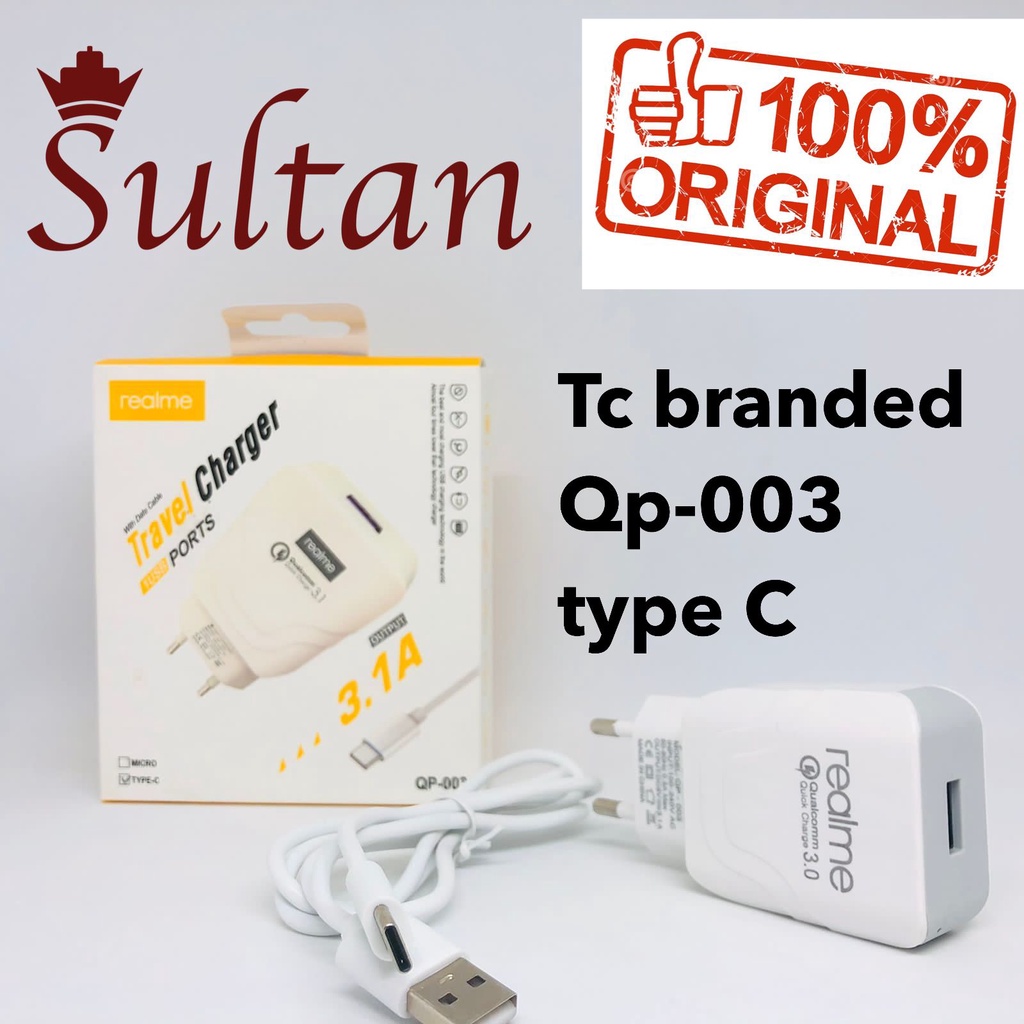 CHARGER 3.1A tc brand TYPE-C QP-003 casan samsung TYPE CHARGA GROSIR MURAH