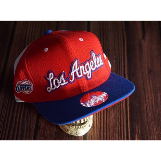 Topi Snapback Los Angeles Clippers Red Blue Import