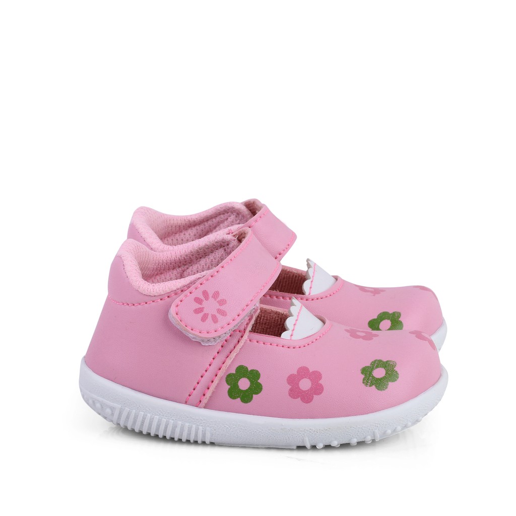 sepatu anak bayi perempuan terbaru bahan unik lembut model casual lucu murah bunyi cit cit C07 PINK