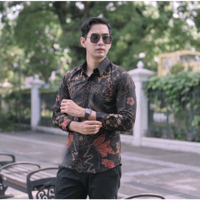 PERWIRA KEMEJA BATIK / BAJU BATIK LENGAN PANJANG KAIN HALUS MURAH LAPIS FURING