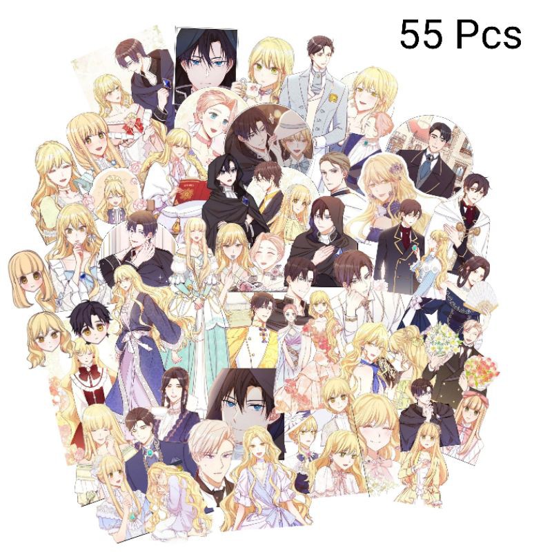 Kakaopage 55 pcs Sticker Manhwa Korea the villainess reverses hourglass / Aria Rocent