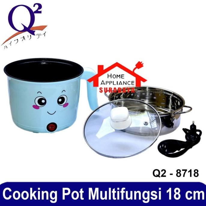 HARGA TERBAIK Electric Cooking Pot 18 CM - Panci Listrik Multifungsi 18 CM Q2 8718