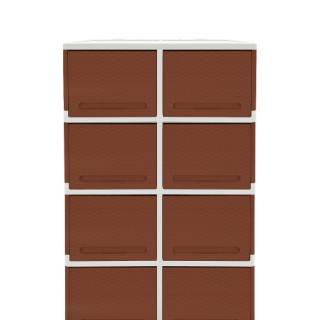  Lemari  pakaian  plastik  4 susn double flip rattan cabinet  