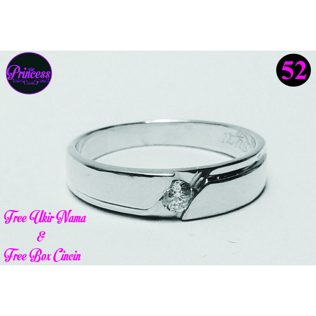cincin kawin platinum cincin nikah platinum pria PJ52