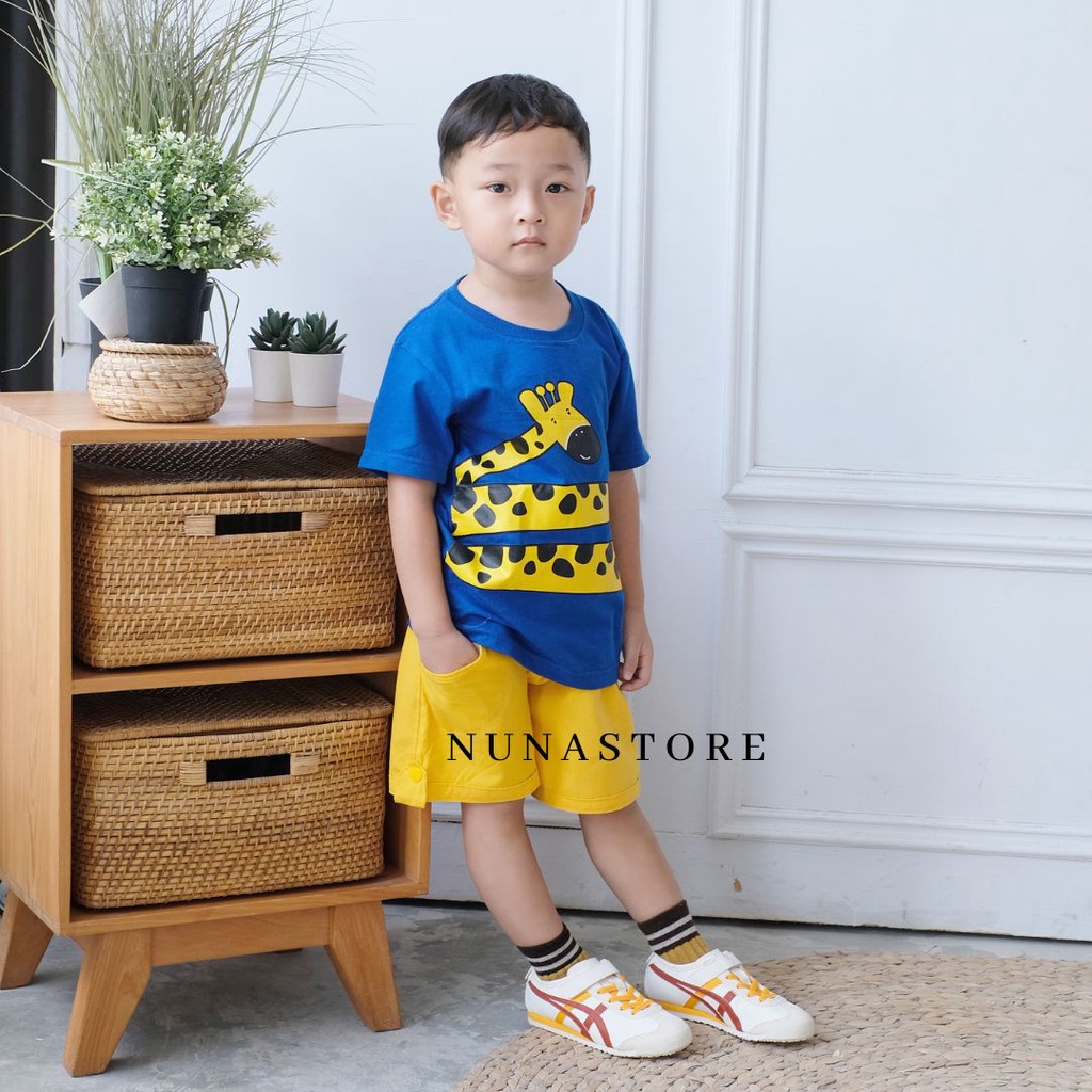 Nuna Store Baju anak laki laki /Setelan Anak Motif Lucu / Baju Bayi Laki-Laki / Baju Anak Usia 1 - 4 Tahun