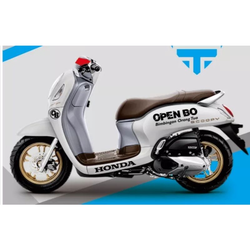0133 cutting sticker 1 set OPEN BO motor Scoopy TERLARIS