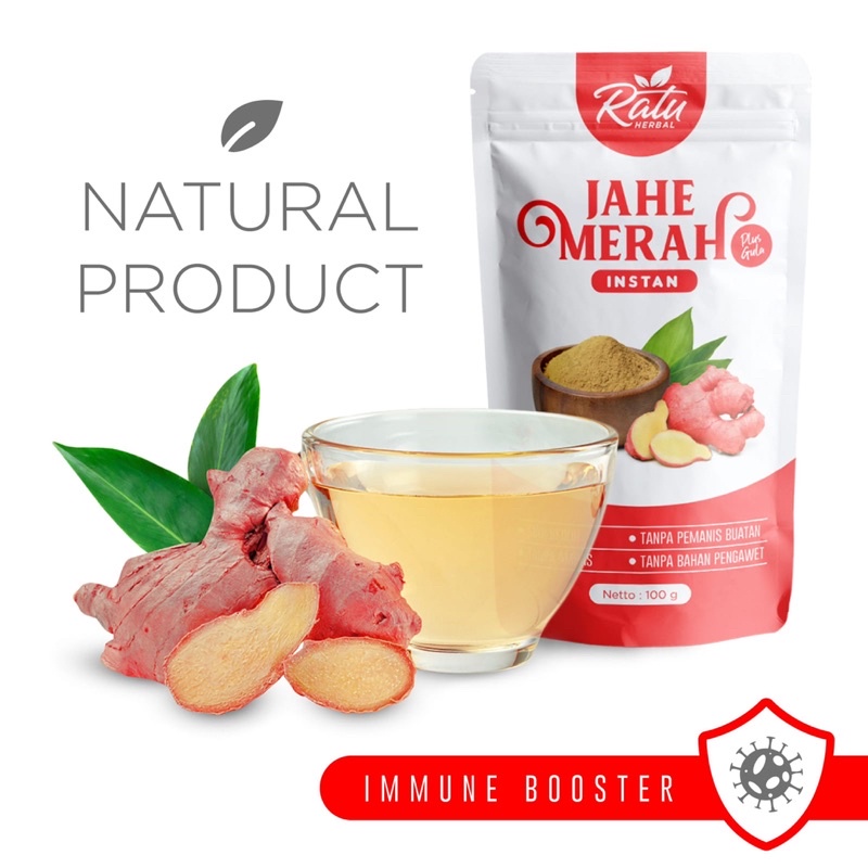 

Minuman herbal jahe merah plus gula