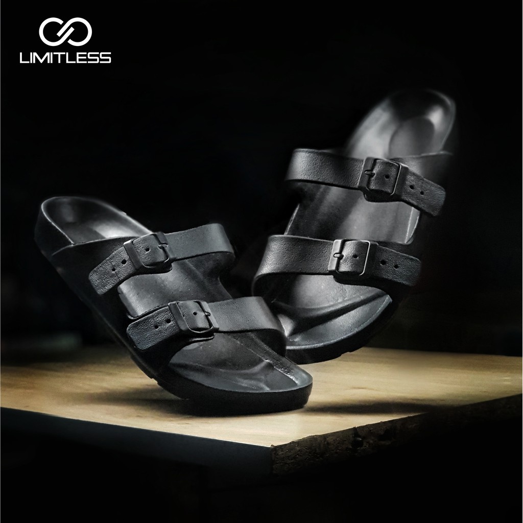 Sendal Pria Kekinian Terbaru Sandal Pria Karet EVA Sendal Selop Pria Hitam Polos Santai Sendal Pria