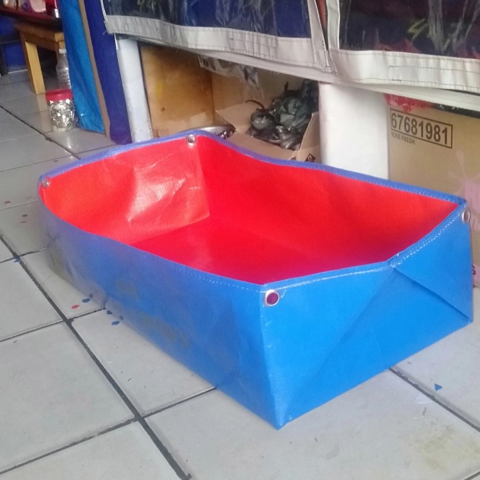 terpal kolam ikan mini 60x40x20cm(a5)