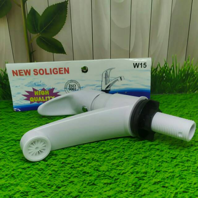 SOLIGEN KRAN WASTAFEL PVC W15/KERAN WASTAFEL PLASTIK CUCI TANGAN