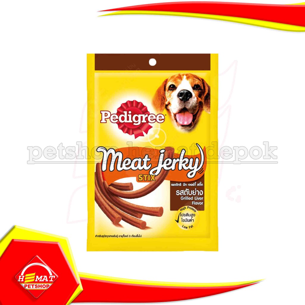 Pedigree Meat Jerky Stix Grilled Liver 60 Gram Makanan Anjing