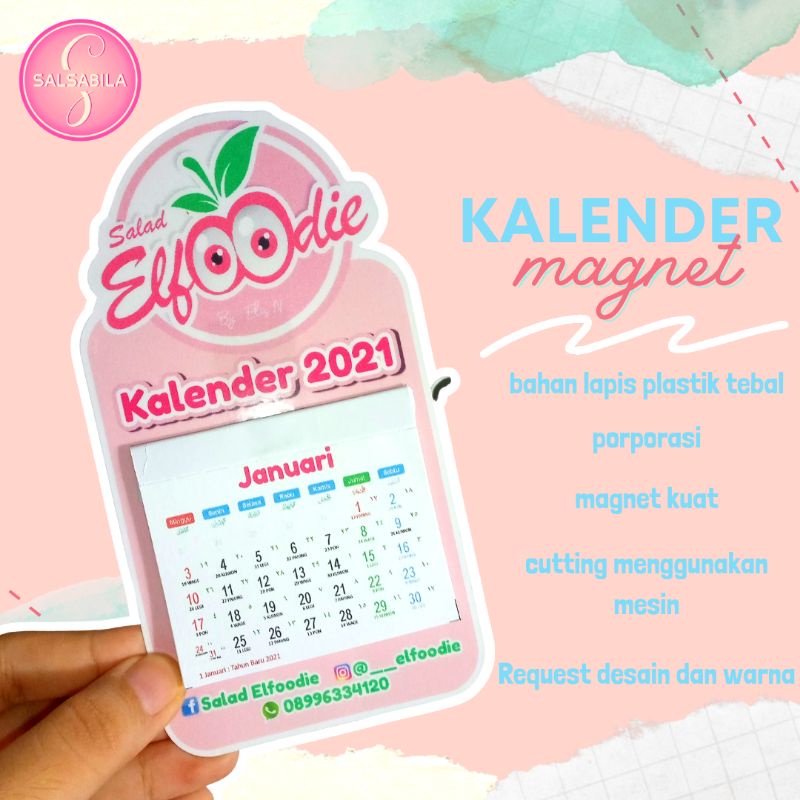 

KALENDER MAGNET 2025 bahan premiun lapis plastik tempelan kulkas / kalender tempel / kalender duduk kalender kulkas