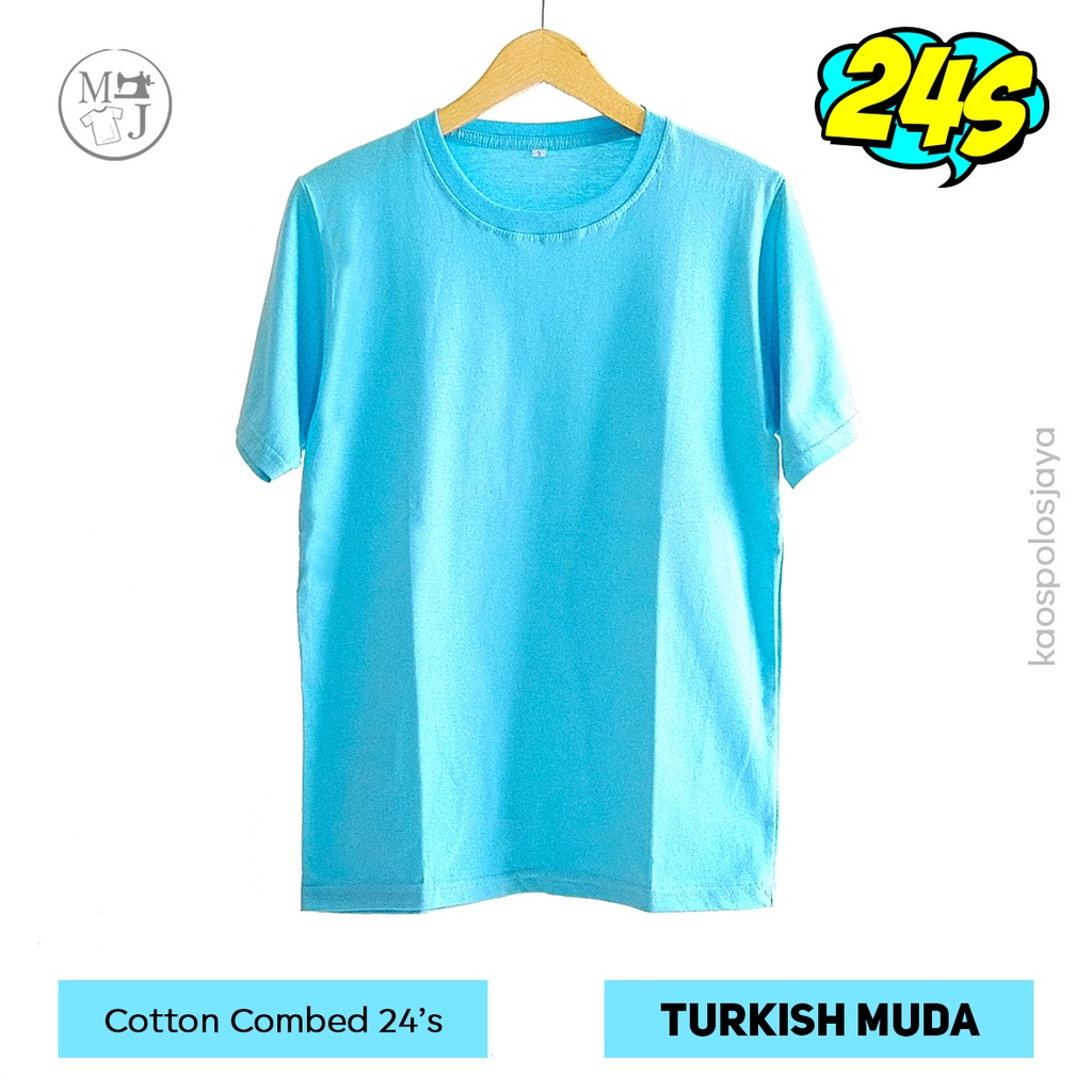 Kaos Polos Turkish Muda / Kaos Oblong Unisex / Kaos Cotton Combed 24s