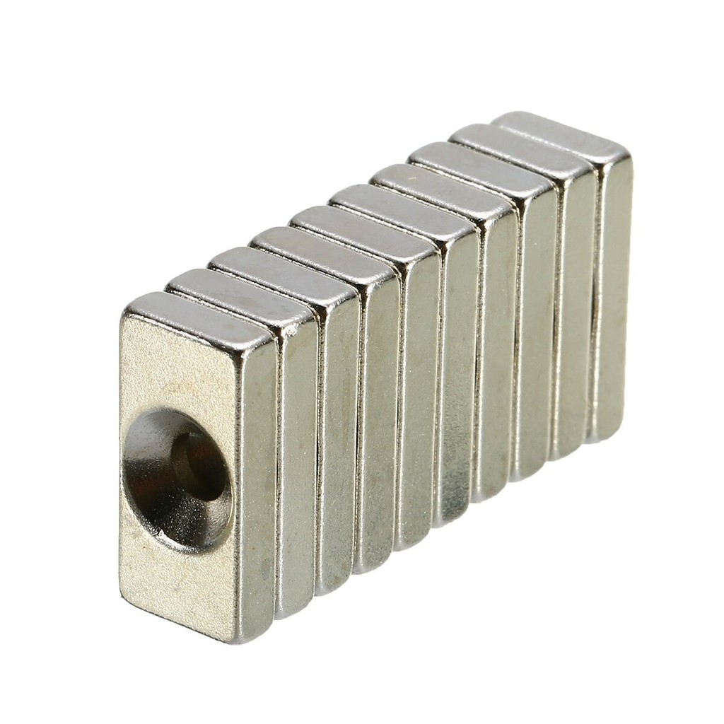Magnet Neodymium Blok Ring panjang 10mm dan 15mm (1 lubang)