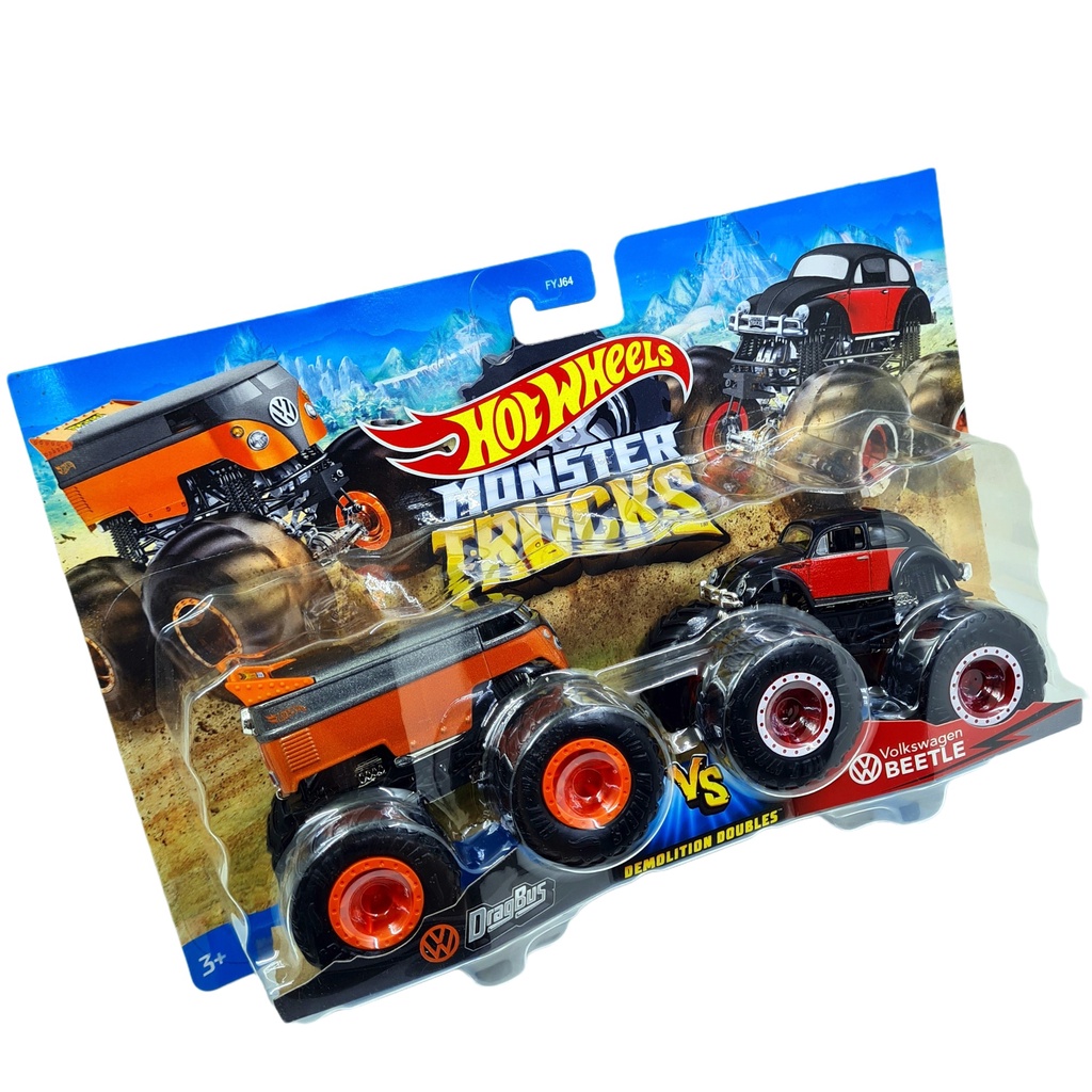 Hot Wheels Monster Trucks Drag Bus VS Volkswagen Beetle - 939B