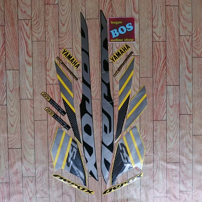 striping stiker motor aerox 2017 hitam kuning strip list decal striping