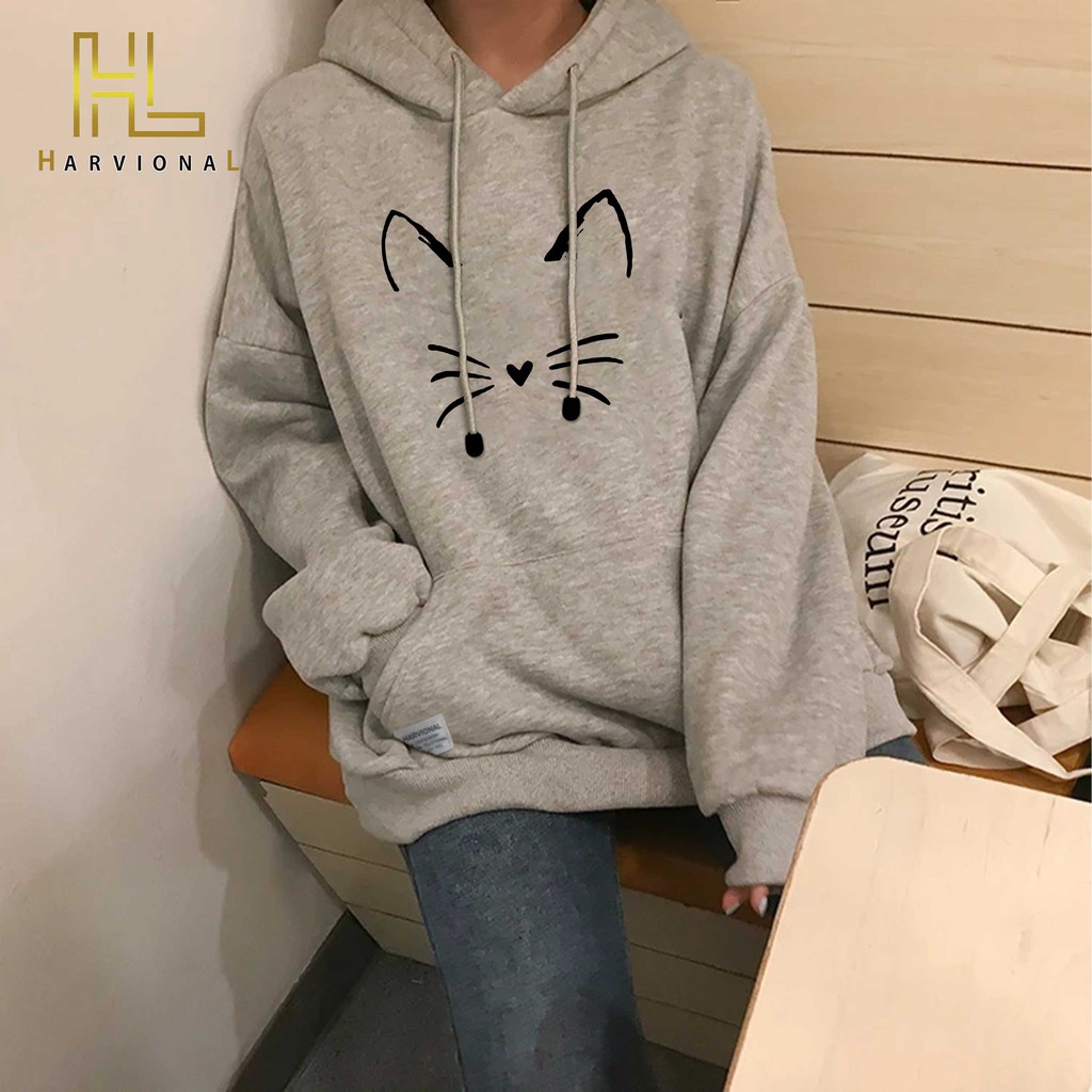 SWEATER HOODIE JEMPER KUCING TANPA MUKA UNISEX matt COTTON fleece Premium