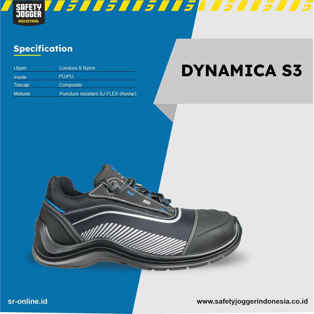 Sepatu Safety Jogger Dynamica S3 ESD SRC Metal Free