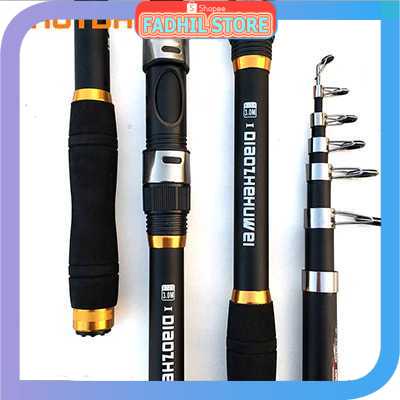 Joran Pancing Mini Portable GHOTDA Joran Pancing Telescopic Rod Carbon Fiber Kuat dan Egronomis