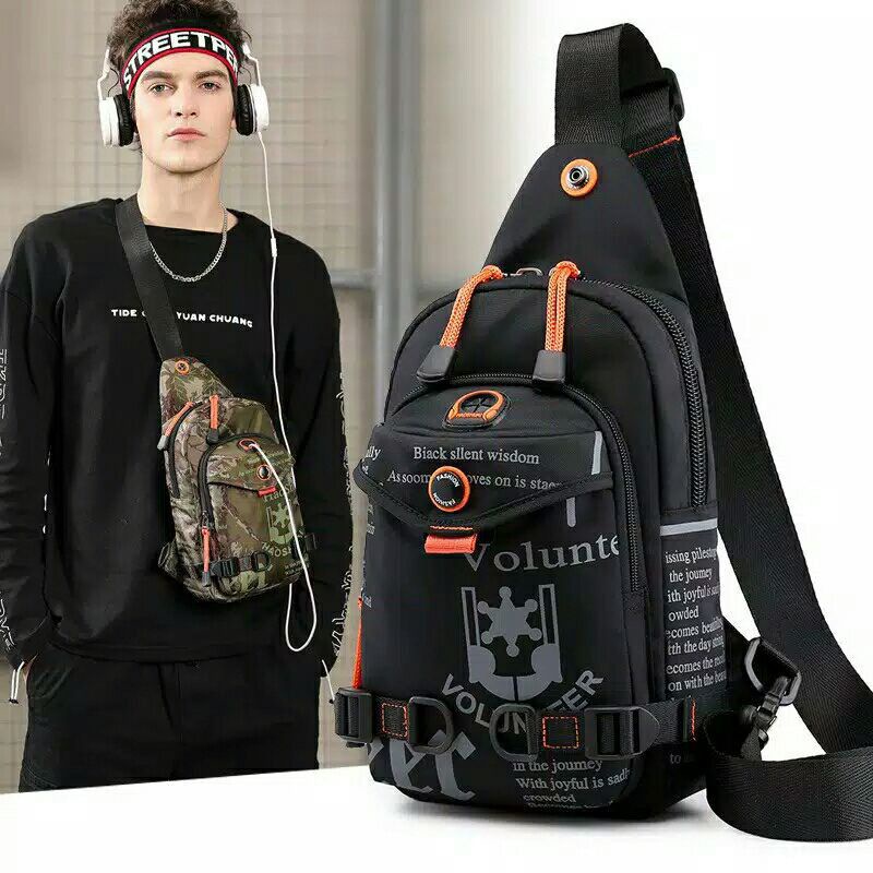 Sling bag Pria Haoshuaii // tas selempang pria COD