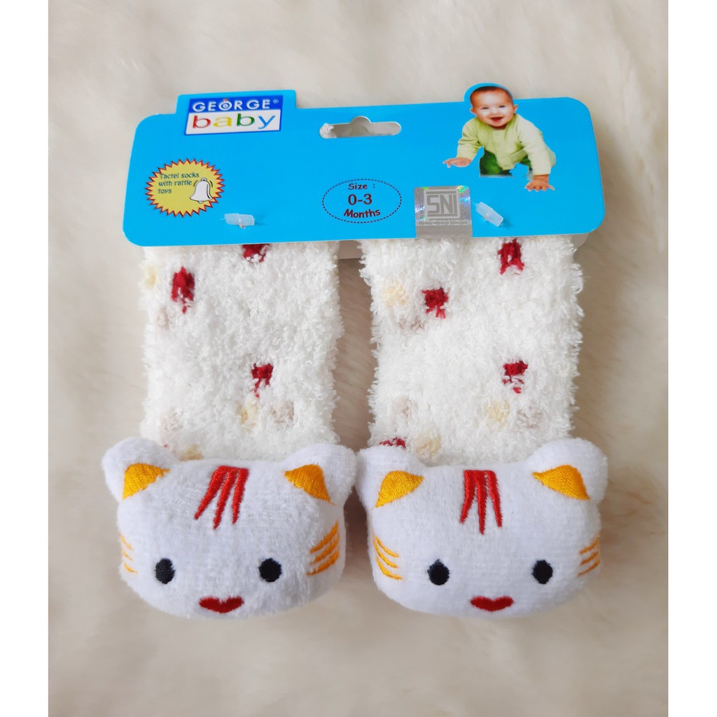 George Baby Kaos Kaki Tactel Toys Kaos Kaki Bulu Boneka Bayi 0-12 Bulan