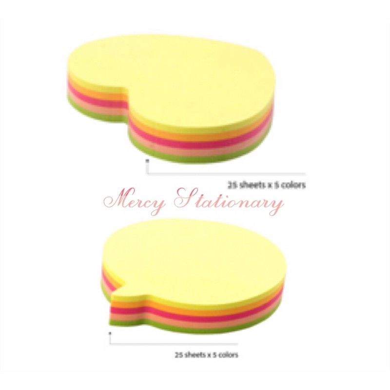 125 Lembar - Memo Stick Hati & Pesan Sticky Note Kertas Memo - Stick Notes - Memo Tempel Joyko-1