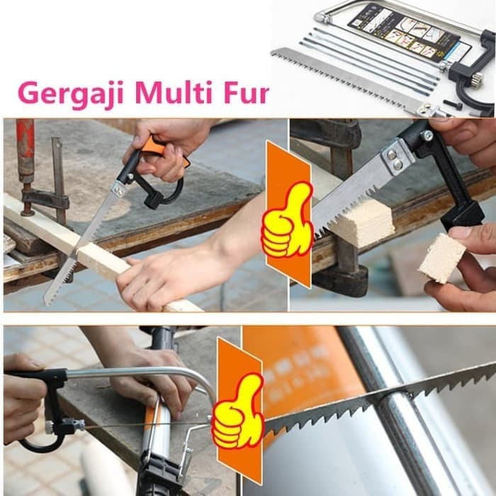 ALAT GERGAJI TANGAN HAND SAW PORTABLE MINI SERBAGUNA MULTIFUNGSI PEMOTONG KAYU BESI PIPA DLL