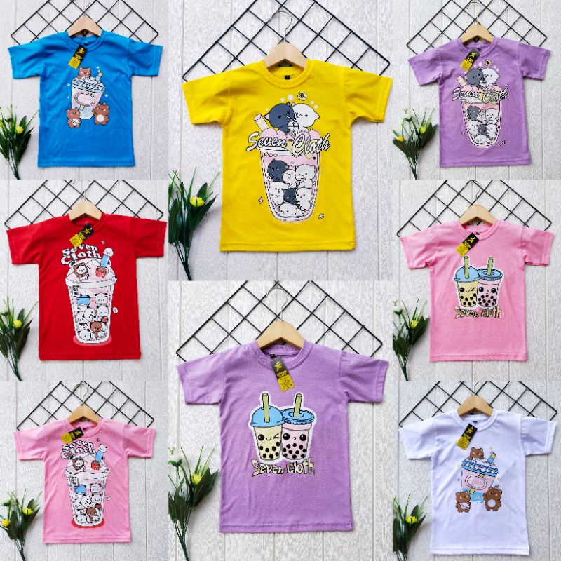 Kaos Anak Perempuan Terbaru Kaos Boba Umur 1-10 tahun