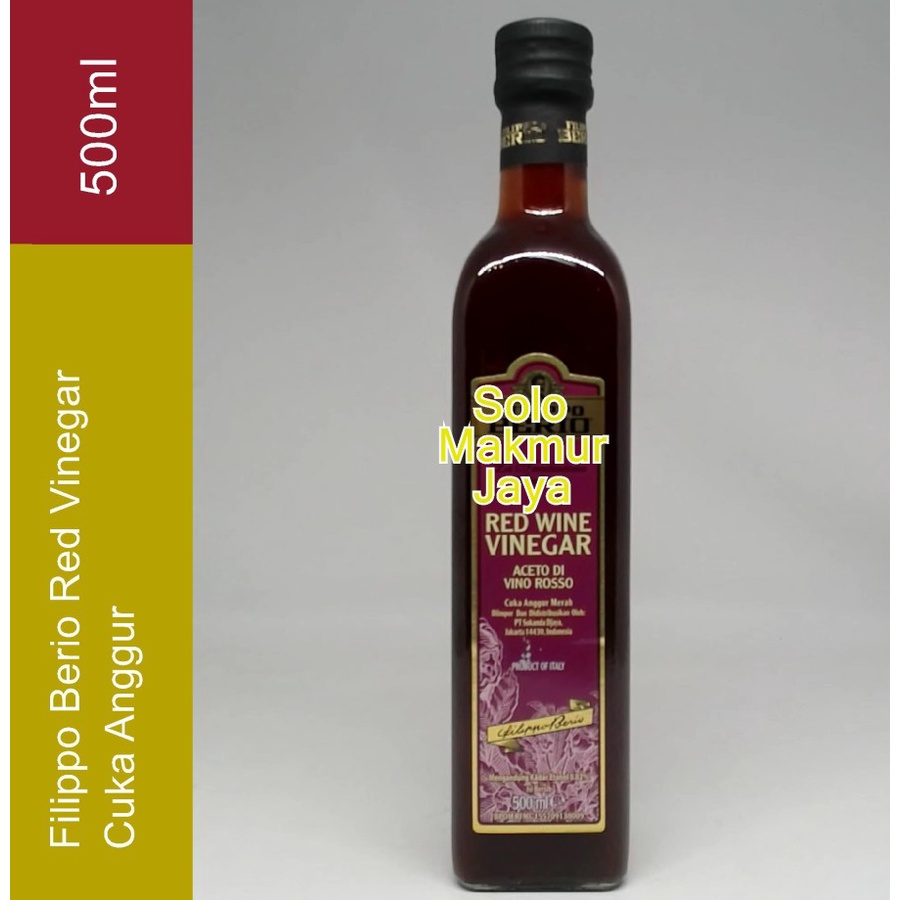 

Filippo Berio Red Vinegar Aceto Di Vino Rosso, Cuka Masak 500ml