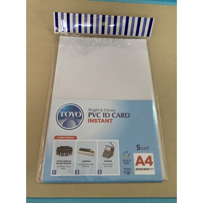 

Kertas PVC ID CARD Untuk bahan ID CARD A4 isi 5 set Star Seller Termurah