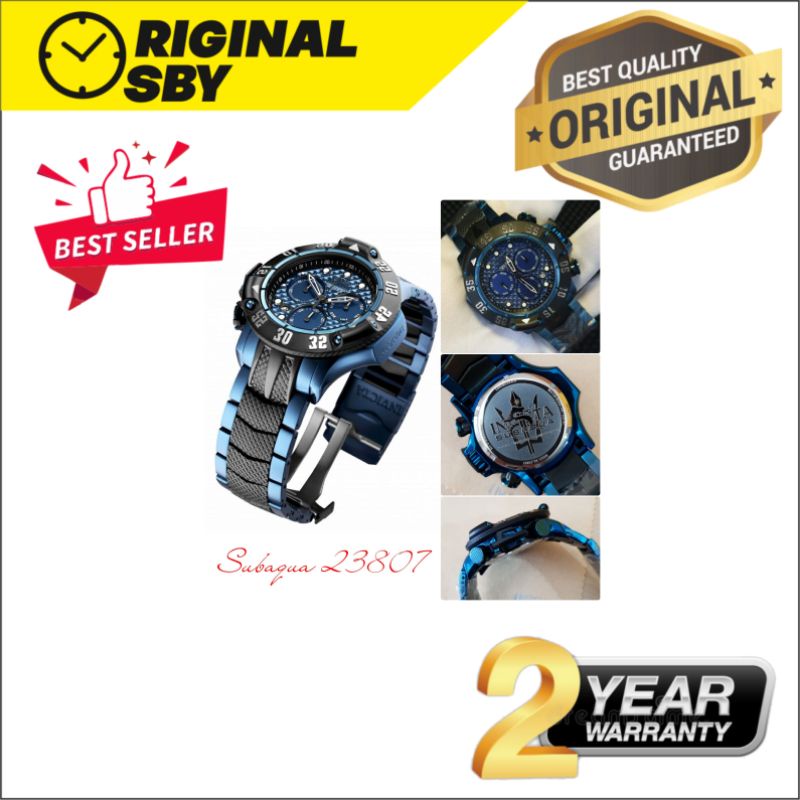 JAM TANGAN PRIA WANITA | RANTAI | KULIT | KARET | MURAH | pria invicta - subaqua-23807 stainless ste