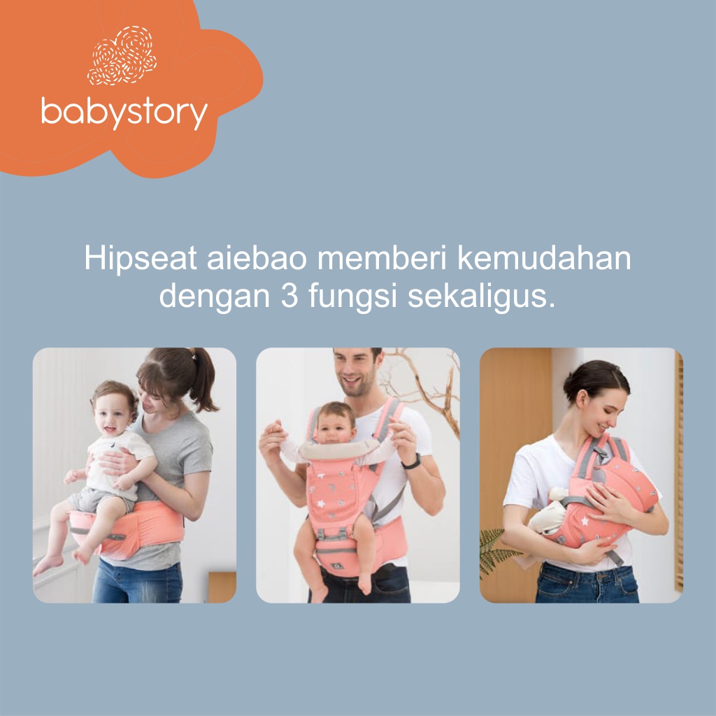 Hipseat Aiebao 11 in 1 multifunction 6634 Original casual hipseat gendongan bayi baby carrier