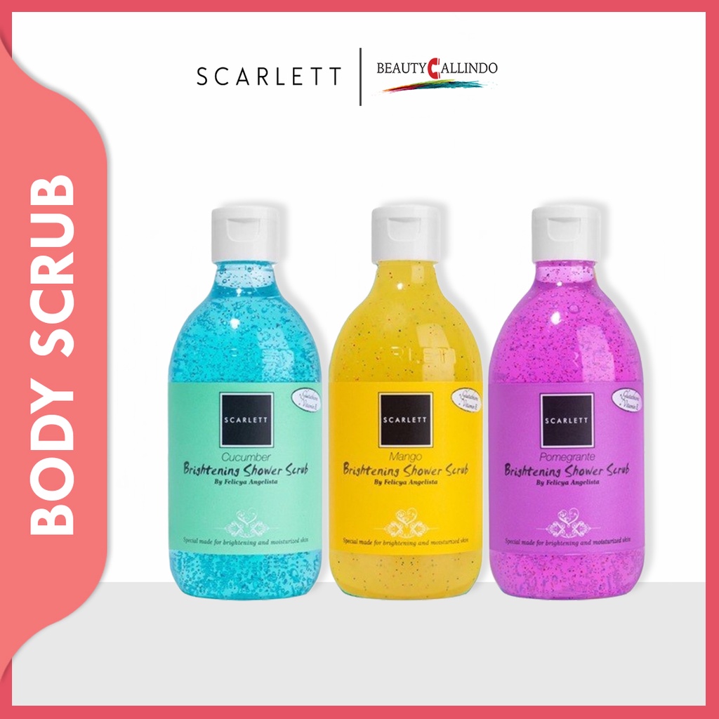 SCARLETT Brightening Shower Body Scrub| Sabun Mandi Pencerah Badan Scarlet - SCARLETT by Felicya Angelista