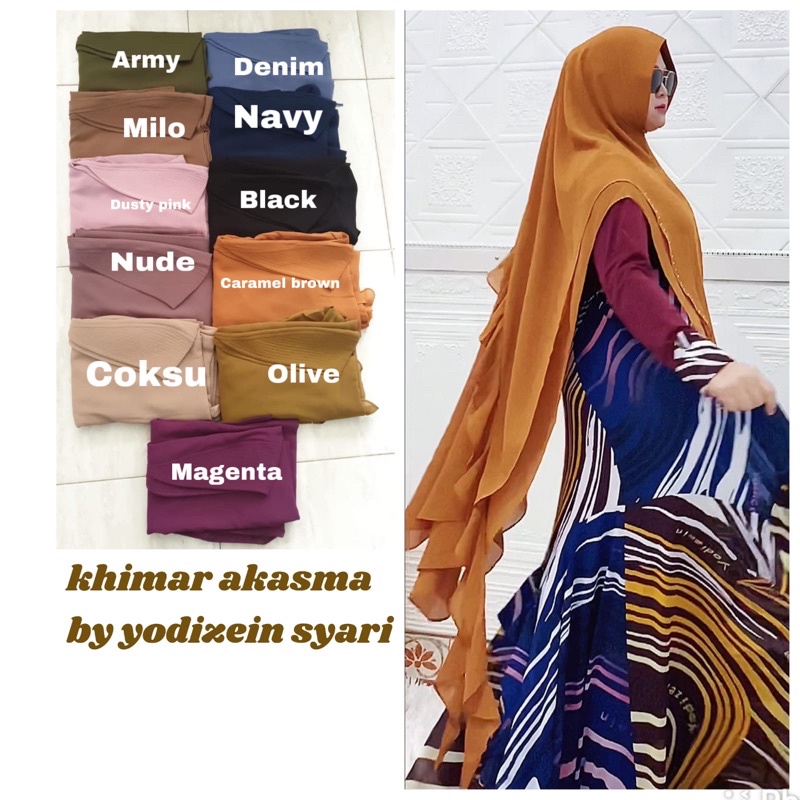 khimar akasma by yodizein syar’i original ceruty premium