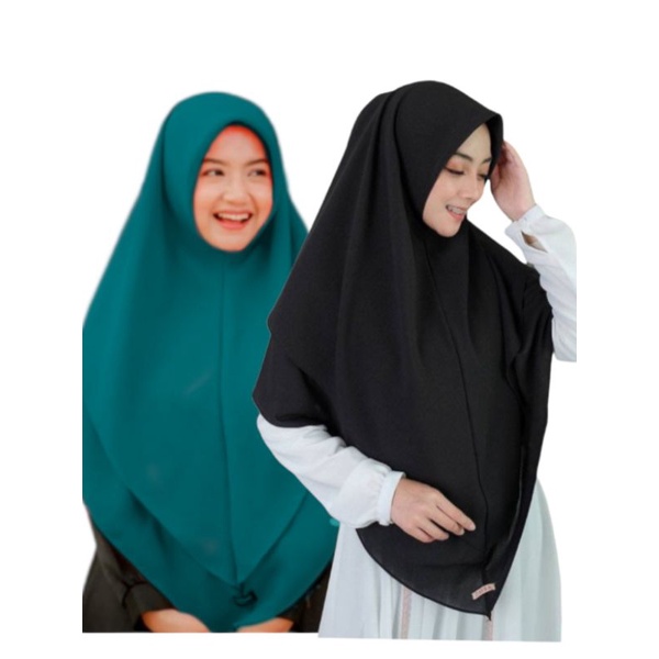 Khimar Hijab Jilbab Kerudung Syari Tanpa Pet Dua Layer Diamond Crepe Non Pet