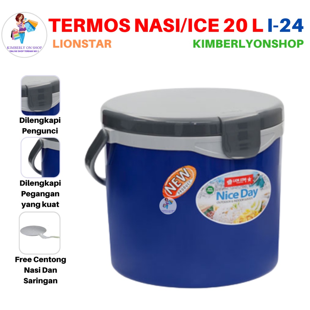 Rice Ice Bucket Hanami Termos Nasi Es 20 Liter I 24 Lion Star