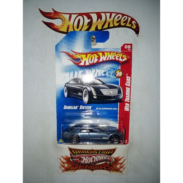 Hot Wheels Cadillac Sixteen Web Tranding Cars Pearl Blue Akta Hobi Mainan Mobil Balap Race