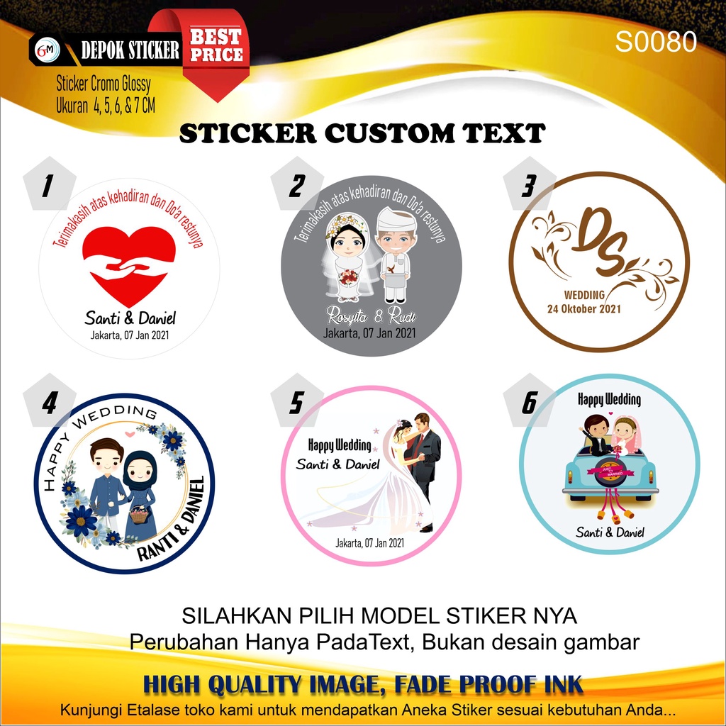 

Stiker WEDDING SOUVENIR Nikahan