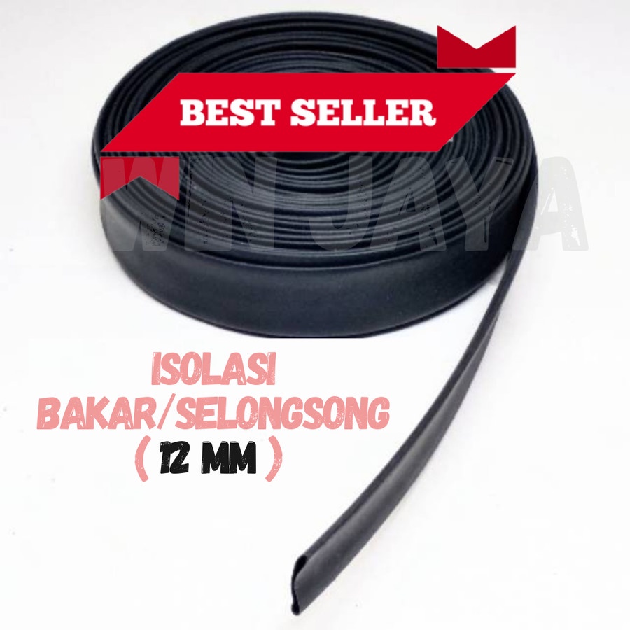 ISOLASI BAKAR PERMETER SELONGSONG KABEL 12mm HEAT SHRINK SELANG BAKAR