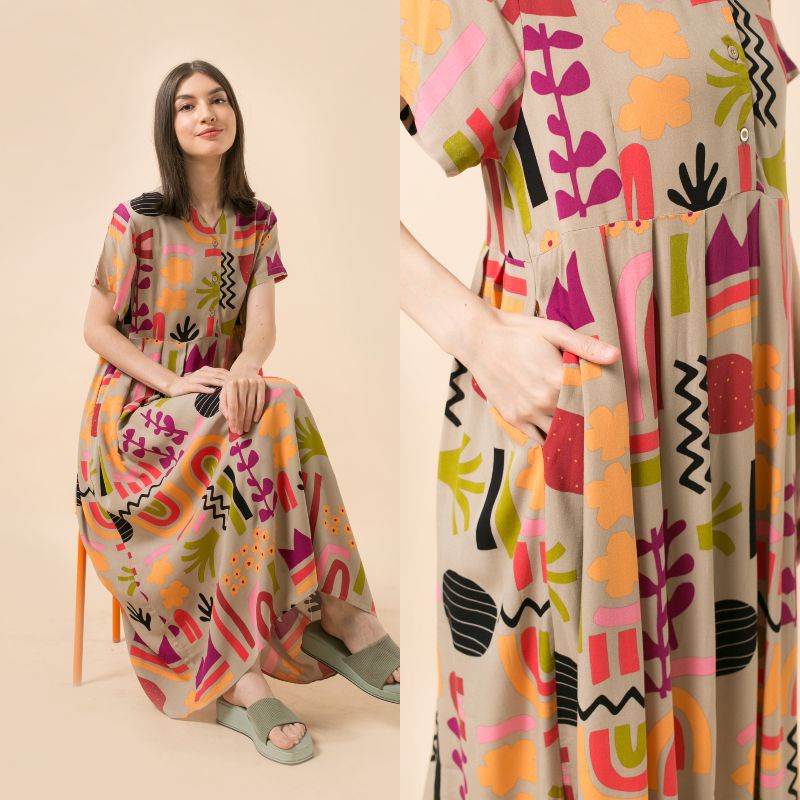 [BISA COD] DASTER KHALIFS BY KHALIFS.SLEEPWEAR | KHALIFS.ID-Sharon ColorfulStone