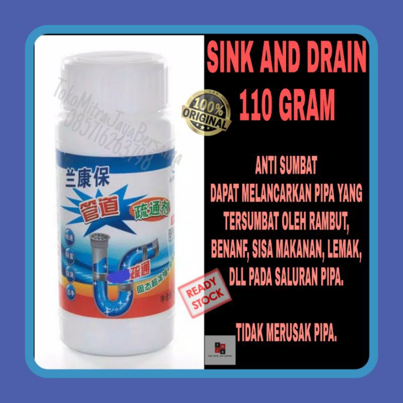 WILD TORNADO ANTI SUMBAT BUBUK PEMBERSIH PIPA SALURAN AIR PIPA WASTAFEL WC TOILET SINK AND DRAIN 110