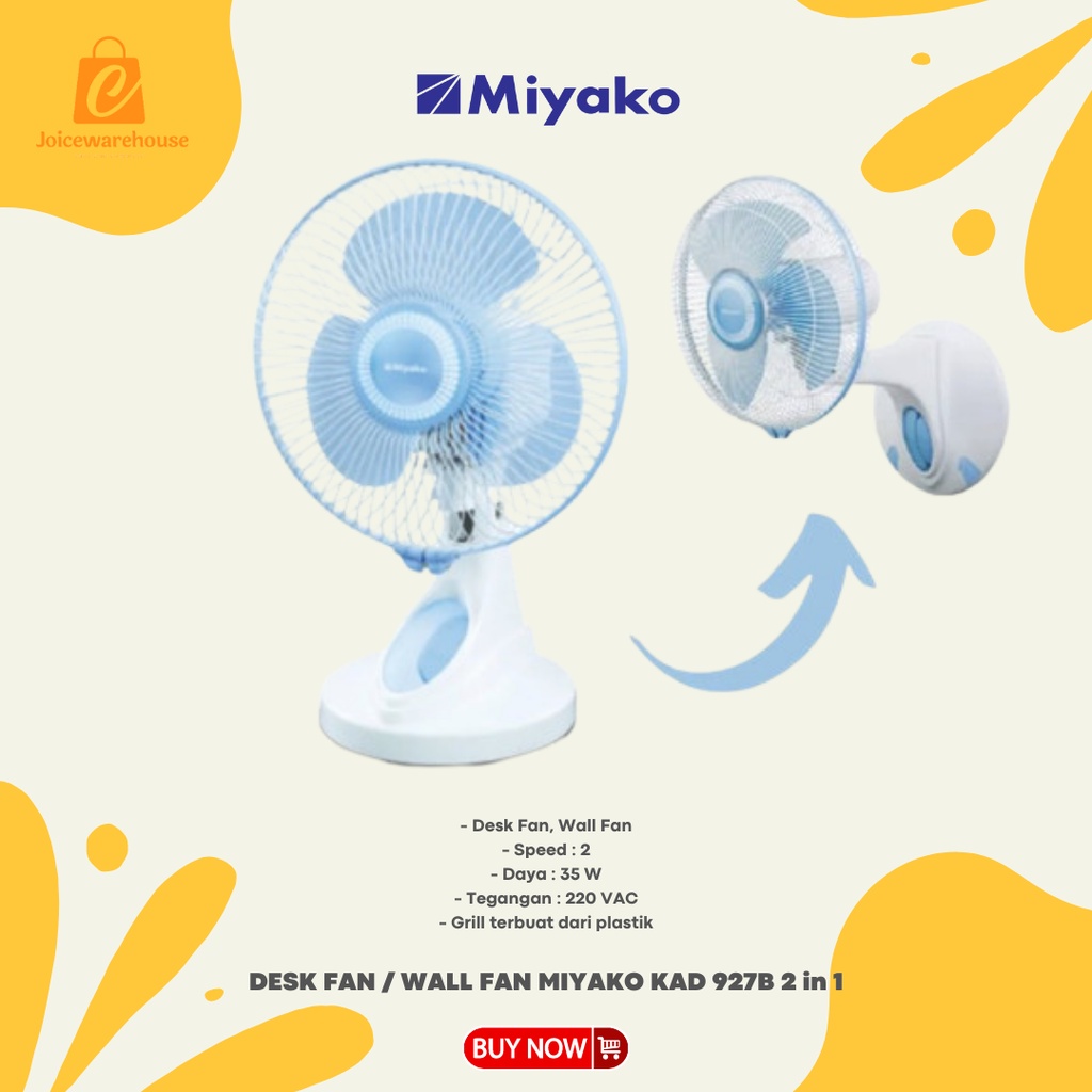 DESK FAN/WALL FAN MIYAKO KAD 927B