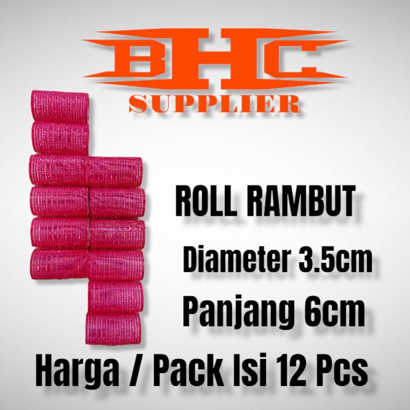 ROLL RAMBUT ISI 12 PCS DIAMETER 3.5CM / ROLL KERITING / ROLL PONI ROL RAMBUT / CURLY