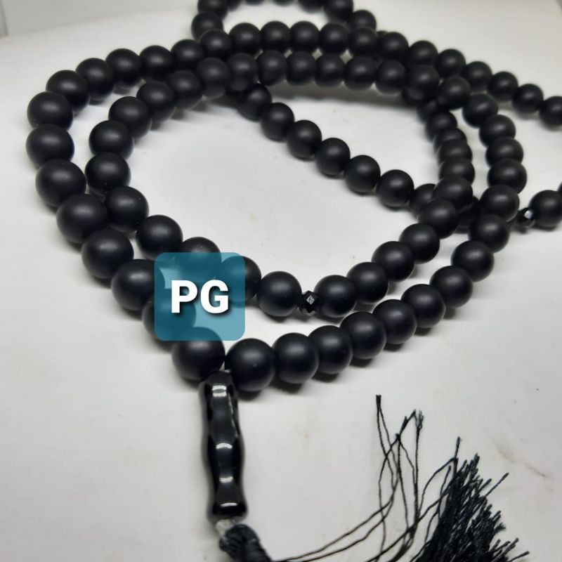 TASBIH BATU BLACK ONEX DOP 10MM 99BUTIR