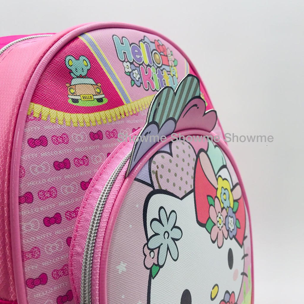 SHOWME TAS RANSEL ANAK SEKOLAH PAUD - TK 13INCI TIMBUL KUALITAS PREMIUM KITTY - HELLO KITTI BAHAN TEIGA