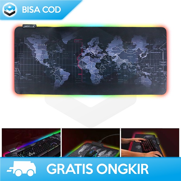 MOUSE PAD XL ULTRA SMOOTH SURFACE GAMING PAD DUNIA RGB LED BY TAFFGO