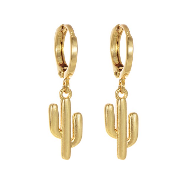 LRC Anting Tusuk Fashion Gold Copper Earrings F7447X