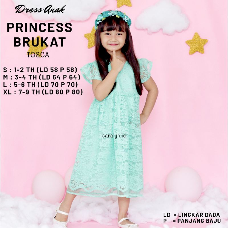 KEBAYA DRESS BRUKAT ANAK PRINCESS